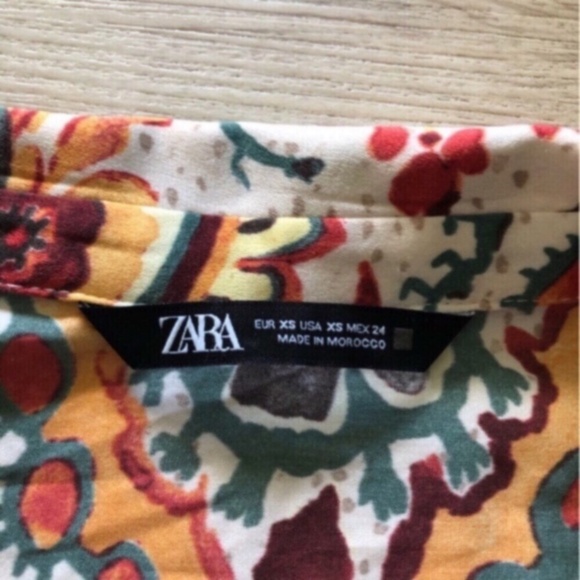 Zara Multicolor Bohemian Wrap Blouse - Picture 6 of 12